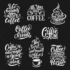 Coffee Cup And Beans Vector Lettering Coffee Typography Coffee Cup Design Lettering