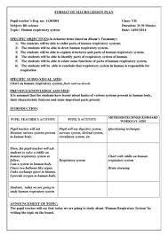 Life Science Macro Lesson Plan On Human Respiratory System By Lhakpa Wangyal By Lhakpa Wangyal Issuu