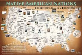 Image of native american tribes. Indian Tribes Map Poster Wall Art Native American Tribes Wall Map Indigenous Peoples Resources