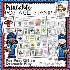 printable postage stamps for post office pretend play usa