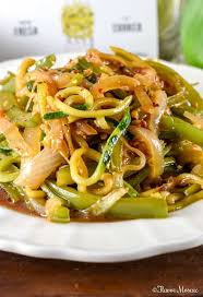 Stir Fry Zucchini Noodles Or Zoodles Make A Quick And Easy Low Carb Side Dish That Does Not R Stir Fry Zucchini Noodles Zoodle Recipes Healthy Noodle Recipes