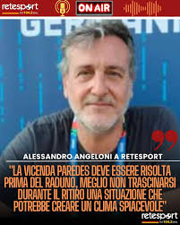 🎙 Alessandro Angeloni (Il Messaggero) a Retesport: "La vicenda Paredes  deve essere risolta prima del raduno, meglio non trascinarsi durante il  ritiro una situazione che potrebbe creare un clima spiacevole". Non perderti