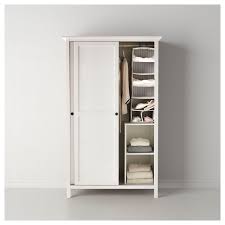 Hemnes White Stain Wardrobe With 2 Sliding Doors 120x197 Cm Ikea Armoire 2 Portes Armoire Hemnes Hemnes