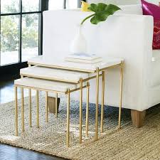 Marble Nesting Side Tables Set Of 3 Wisteria Living Room Side Table Side Table Decor Marble Side Tables