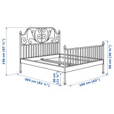 Leirvik Bed Frame White Queen Ikea Em 2020 Estrado De Cama Cama De Casal De Ferro Camas De Metal