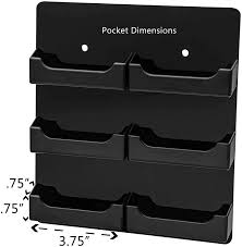 Promotional business card holders keep business cards at your fingertips. Amazon Com Marketing Holders Black 6 Slot Business Card Holder Gift Discount Cards Organizing Rack Acrylic Wall Mount Office Products