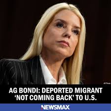 AG Pam Bondi said a deported illegal migrant, whom the Supreme Court and  President Trump's critics say should be sent back to the U.S., will not be  returning. MORE: https://bit.ly/43WTHF5
