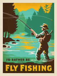 Anderson Design Group Lake And Lodge I D Rather Be Fly Fishing Fly Fishing Art Fly Fishing Fish Illustration
