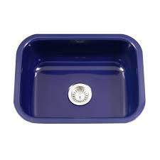 single bowl kitchen sink in navy blue