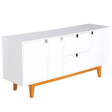 Homcom 57 Two Tone Sideboard Buffet Table Storage Cabinet Contemporary White Walmart Com Sideboard Storage Cabinet Contemporary Buffets And Sideboards Storage Cabinet