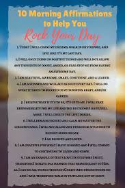10 Morning Affirmations To Rock Your Day Motivation Inspiration Quotes Self Help Positive Mindset Morning Affirmations Affirmations Affirmation Quotes