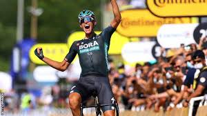 Julian alaphilippe, dans la bonne échappée du jour n'a pas pu suivre le bon coup dans le final. Qmjqtqyxhzd6km