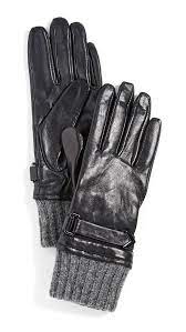 Mackage Fia Leather Gloves With Ribbed Cuff Shopbop Black Friday Save 20 On Orders 200 In 2020 Leather Gloves Leather Mackage