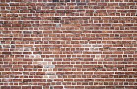 Some are rectangular while some are square. Weathered Red Brick Wallpaper Mural Hovia