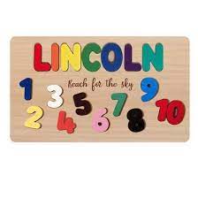 They'll love seeing their favorite photos come to life as they piece together their custom puzzle. Super Custom Name Wooden Puzzle For Babies And Toddlers Wooden Puzzles Custom Puzzle Diy Toddler