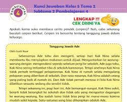 Lengkap Kunci Jawaban Kelas 5 Tema 2 Subtema 2 Pembelajaran 4 Kunci Jawaban Tematik Lengkap Terbaru Simplenews