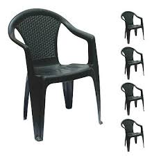 ( 3.0 ) out of 5 stars 4 ratings , based on 4 reviews current price $183.34 $ 183. Set Of 4 Rattan Garden Chairs Stackable Plastic Outdoor Chairs With Arms Black Ebay