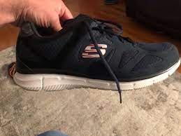 58350 12w Wide Fit Navy Skechers Shoe Men Comfort Mesh Train Sport Memory Foam Fashion Clothing Shoes Accessories M Skechers Shoes Shoes Mens Casual Shoes