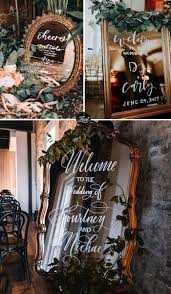 Top 8 Gorgeous Wedding Signs Ideas For Your Big Day Elegantweddinginvites Com Blog Mirror Wedding Signs Wedding Signs Chalkboard Wedding