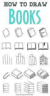 How To Draw A Book 5 Super Easy Step By Step Tutorials For Beginners Book Drawing Bullet Journal Doodles Doodle Books