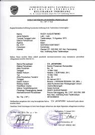 Surat Keterangan Domisili Cv Jayapura Pdf Document