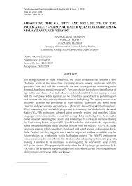 Work_force, workforce, manpower, hands, men. Pdf Measuring The Validity And Reliability Of The Work Ability Personal Radar Questionnaire Using Malay Language Version