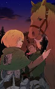 armin jean for a second there i thought it s meant the horse attack on titan anime attack on titan attack on titan ships