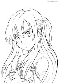If you are looking for adorable coloring pages you have come to the right place! Anime Asuna Yuuki From Sao Coloring Pages Asuna Coloring Pages Coloring Pages For Kids And Adults