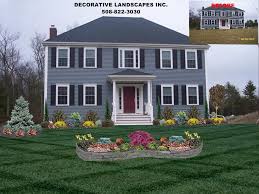 New Home Landscape Installation Project Landscape Design Ma Front House Landscaping Front Yard Design Front Yard Landscaping Design