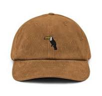Toucan Corduroy Hat, Handmade Embroidered Corduroy Dad Cap ...