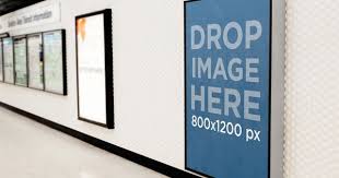 Download Placeit Print Ad Mockup Billboard On A Subway Corridor Wall Poster Mockup Print Ads Billboard Design
