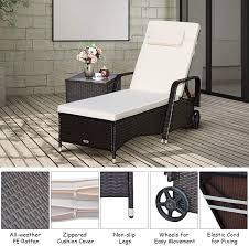 Enter your email address to receive alerts when we have new listings available for best weather resistant patio furniture. Buy Tangkula Patio Reclining Chaise Lounge Outdoor Beach Pool Yard Porch Wicker Rattan Adjustable Backrest Lounger Chair Online In Italy B0796qb252