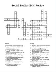 U S History Eoc Review Crossword Puzzle Crossword Puzzle History Puzzle