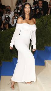 Kim kardashian reveals she cried after the 2013 met gala. Kim Kardashian Shuns Bling To Play The Peasant Girl At Met Gala White Long Sleeve Dress Fashion Kim Kardashian