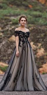 33 Beautiful Black Wedding Dresses That Will Strike Your Fancy Wedding Dresses Guide In 2020 Champagne Colored Wedding Dresses Gothic Wedding Dress Black Wedding Gowns