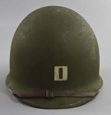Military Headgear U S Army Captain S M 1 Helmet Wwii Military Headgear Military Helmets Army Helmet