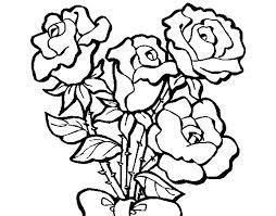 Dibujo De Ramo De Rosas Dibujo De Flores Para Colorear Rose Coloring Pages Coloring Pages Roses Drawing