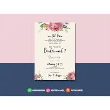 41 kartu ucapan tahun baru 2021. Bridesmaid Card 1 Sisi Shopee Indonesia