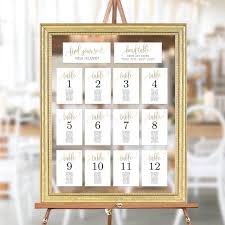 Wedding Seating Chart Template Set Printable Table Seating Plan Editable Templates Instant Download Faux Gold Foil Lovely Calligraphy Lcc