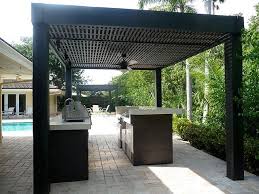 Custom Modern Outdoor Kitchen With Grill Modern Pergola Modern Pergola Designs Outdoor Kitchen Design