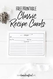 Free Printable Vintage Farmhouse Recipe Cards Our Handcrafted Life Recipe Cards Printable Free Diy Recipe Cards Recipe Cards