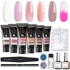 Modelones Poly Nail Gel Kit Enhancement Builder Temperature Color Changing Acrylic Extension With Slip Solution Tria In 2020 Gel Nail Extensions Gel Nail Kit Gel Nails
