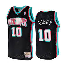 2021 ja 12 morant jersey memphis grizzlies jersey jaren 13 jackson jr. Mike Bibby 10 Hardwood Classics 2000 Jersey Vancouver Grizzlies Black Throwback Jersey