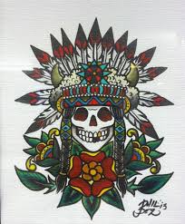 Indian Headdress Tattoo Flash By Phil Vintage Tattoo Design Headdress Tattoo Indian Headdress Tattoo
