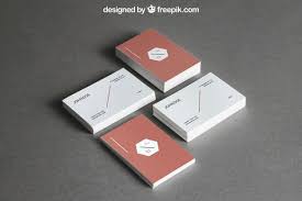 Stationery Mockup With Four Stacks Of Bu Free Psd Freepik Freepsd Freelogo Freeb Business Card Mock Up Free Business Card Mockup Modern Business Cards