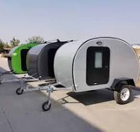 Remolque de Lona Tipo Lágrima, Remolque Pequeño, Caravana Ligera de 300 kg,  400 kg, Remolque para Acampar Tipo Lágrima