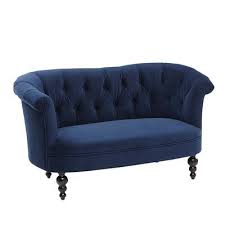 Colette Navy Velvet Loveseat Pier 1 Love Seat Furniture White Furniture Living Room