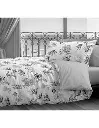 Per tutti gli arredamenti date un pizzico di esotico alla vostra camera da letto! Completo Lenzuola Matrimoniale Marina Bianco E Nero In Cotone