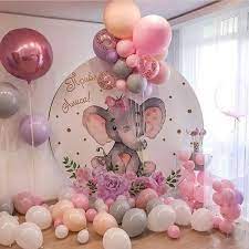 Elephant Baby Shower Balloons Decor Girl Baby Shower Decorations Baby Shower Elephants Girl Elephant Baby Shower Theme