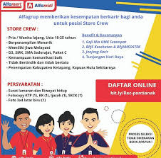 Loker bumiayu id merupakan situs lowongan kerja indonesia dengan menyediakan informasi lowongan kerja terbaru setiap hari dari seluruh wilayah di indonesia layanan upload lowongan kerja loker bumiayu id menyediakan layanan publisher dimana setiap publisher dapat upload lowongan kerja secara gratis dengan jangkauan waktu tayang maksimal 30 hari. Lowongan Store Crew Alfamart Ketapang Agustus 2021